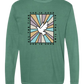 God Is Good - Comfort Colors - Heavyweight Long Sleeve Tee - Blues & Greens