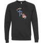 Loves Jesus & America too - Sponge Fleece Raglan Sweatshirt - Blues, Greens, Purple, and Black