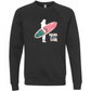 Mana in My Soul - Sponge Fleece Raglan Sweatshirt - Blues, Greens, Purple, and Black