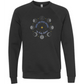 When The Moon Speaks My Body Listens - Sponge Fleece Raglan Sweatshirt - Blues, Greens, Purple, and Black