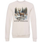 Winter Woodland - Sponge Fleece Raglan Sweatshirt - Greens, Neutrals