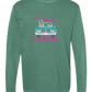 Get in Loser We're Playing Mahjong - Comfort Colors - Heavyweight Long Sleeve Tee - Blues & Greens