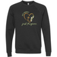 Not Perfect Just Forgiven - Sponge Fleece Raglan Sweatshirt - Blues, Greens, Purple, and Black