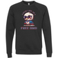 Lovin' Life as a Free Bird - Sponge Fleece Raglan Sweatshirt - Blues, Greens, Purple, and Black