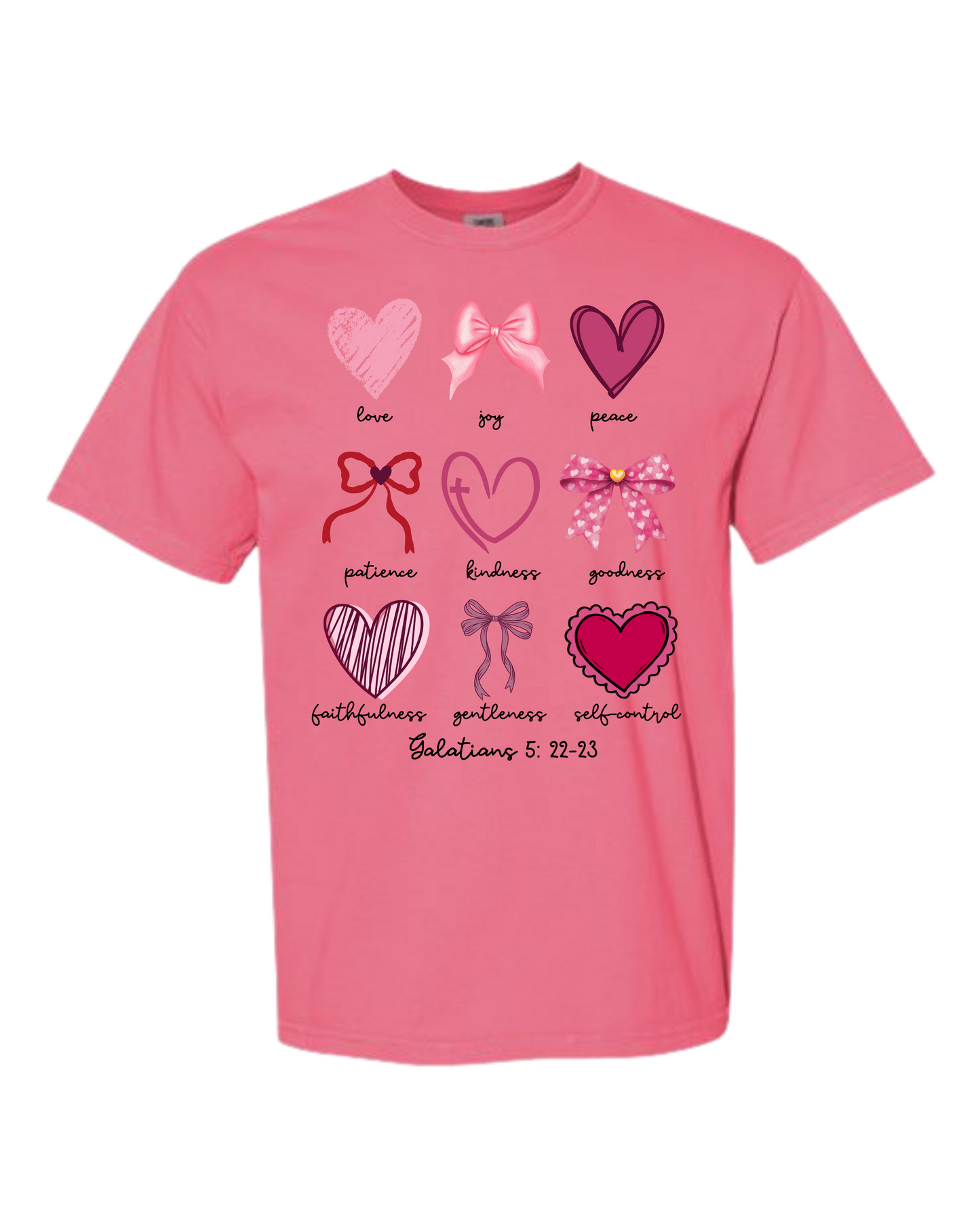 Galatians 5 - Valentines - Comfort Colors - Heavyweight Unisex Tee - Pinks & Purples