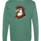 Rockin Free Bird - Comfort Colors - Heavyweight Long Sleeve Tee - Blues & Greens