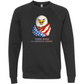 Free Bird An American Legend - Sponge Fleece Raglan Sweatshirt - Blues, Greens, Purple, and Black