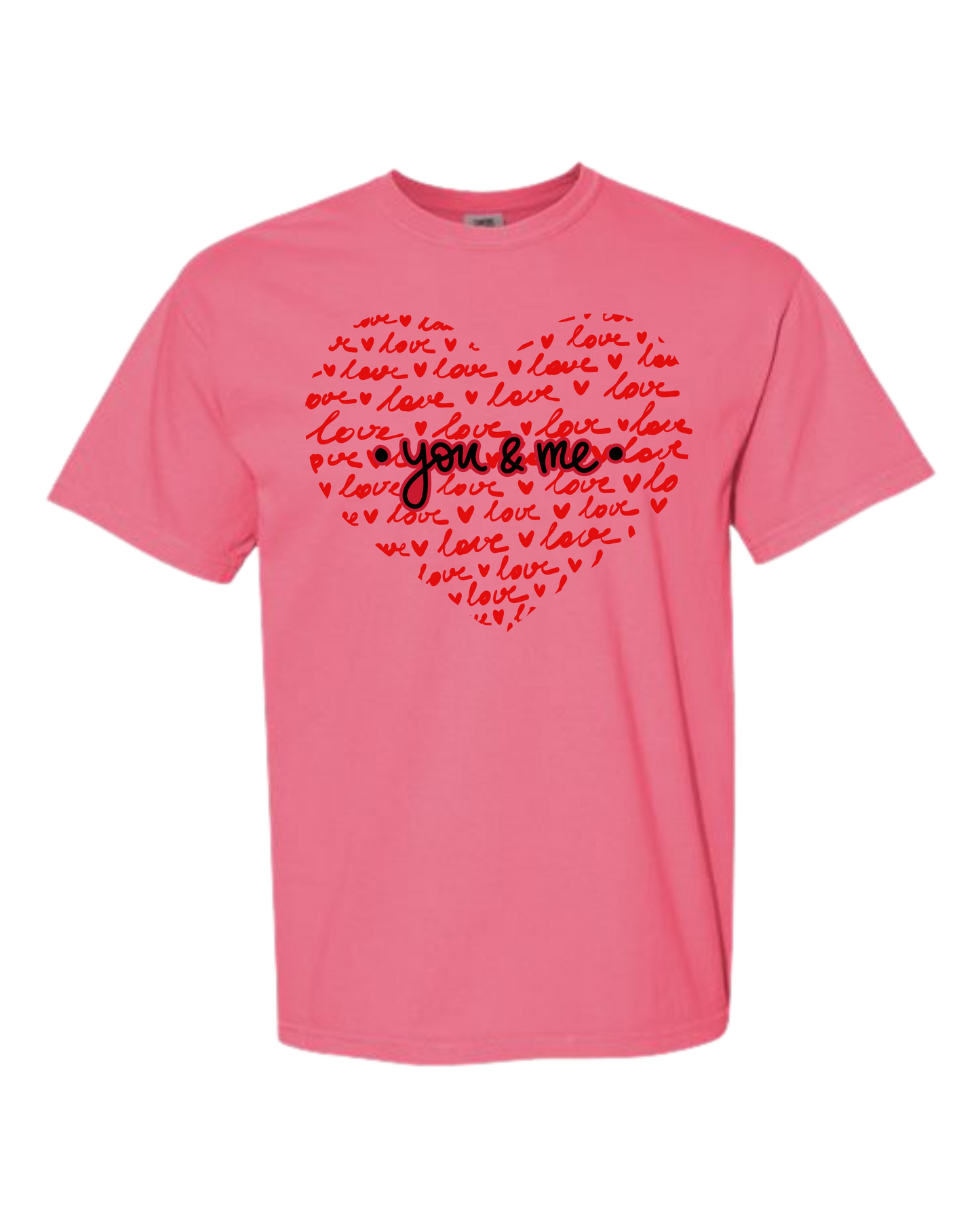 You & Me - Comfort Colors - Heavyweight Unisex Tee - Pinks & Purples