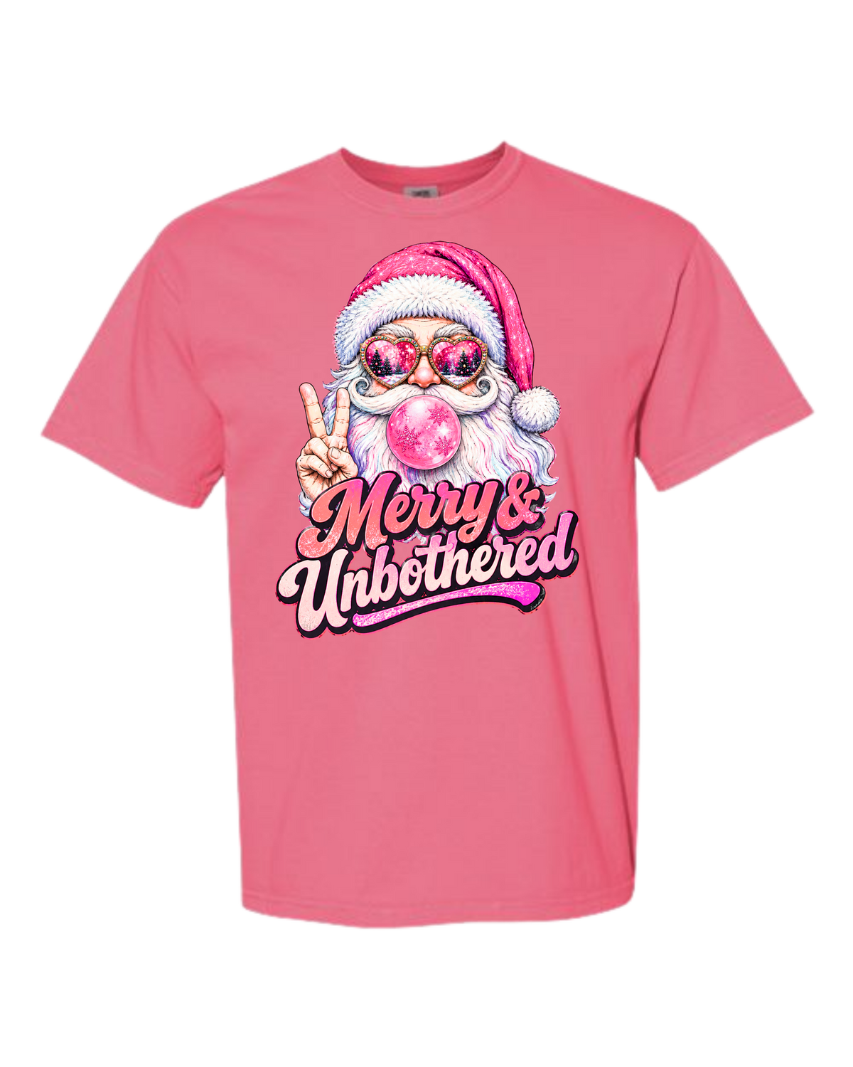 Merry & Unbothered - Comfort Colors - Heavyweight Unisex Tee - Pinks, Purples