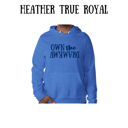 own the awkward - sponge fleece hoodie - blues, purples