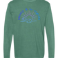 Sunsets & No Regrets - Comfort Colors - Heavyweight Long Sleeve Tee - Blues & Greens