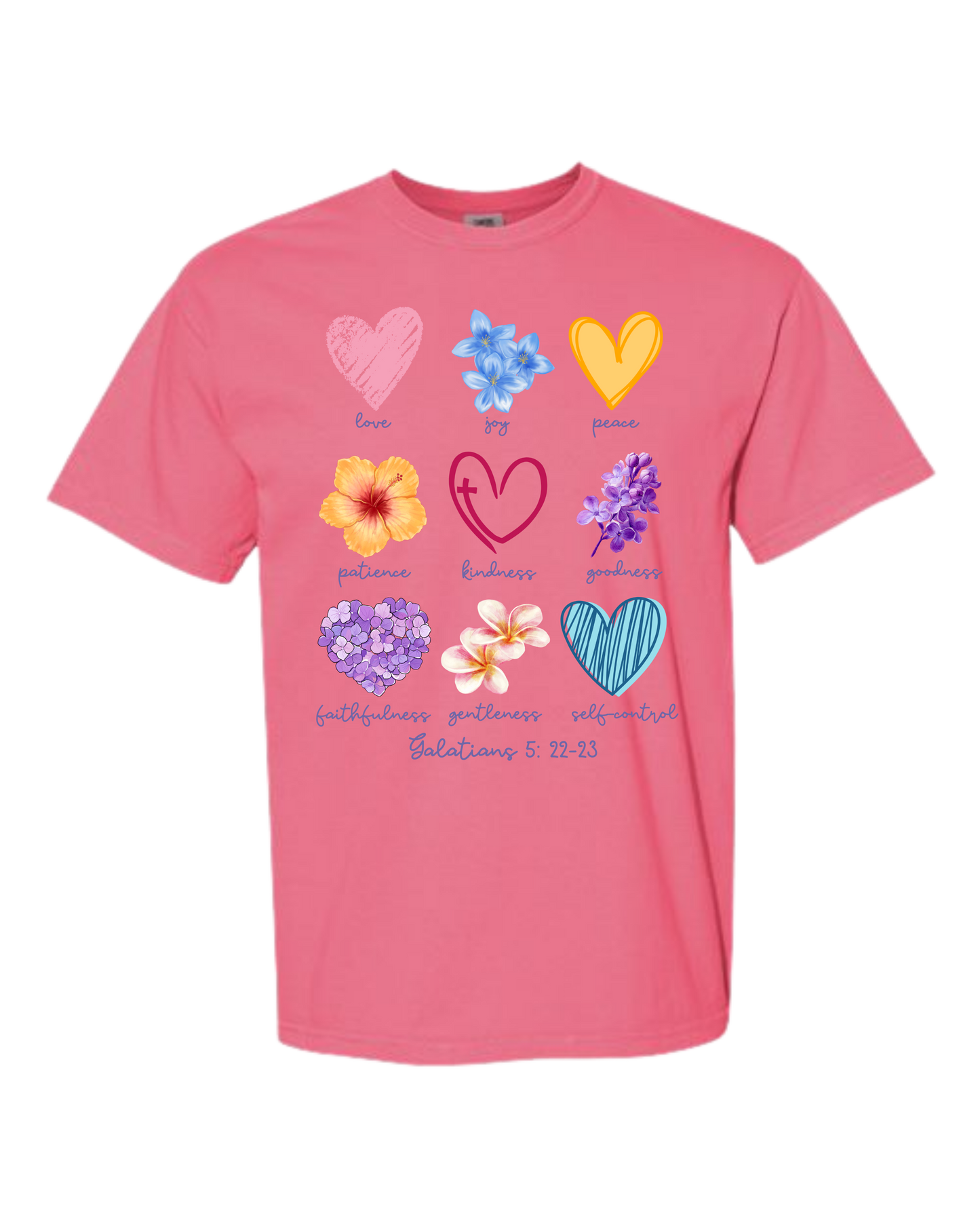 Galatians 5 - Spring - Comfort Colors - Heavyweight Unisex Tee - Pinks & Purples