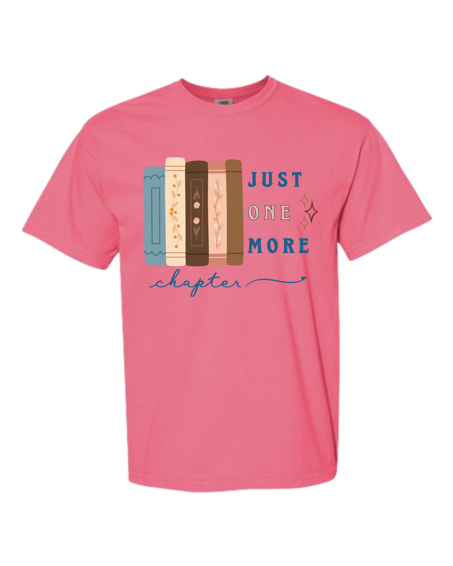 Just One More Chapter - Comfort Colors - Heavyweight Unisex Tee - Pinks, Purples