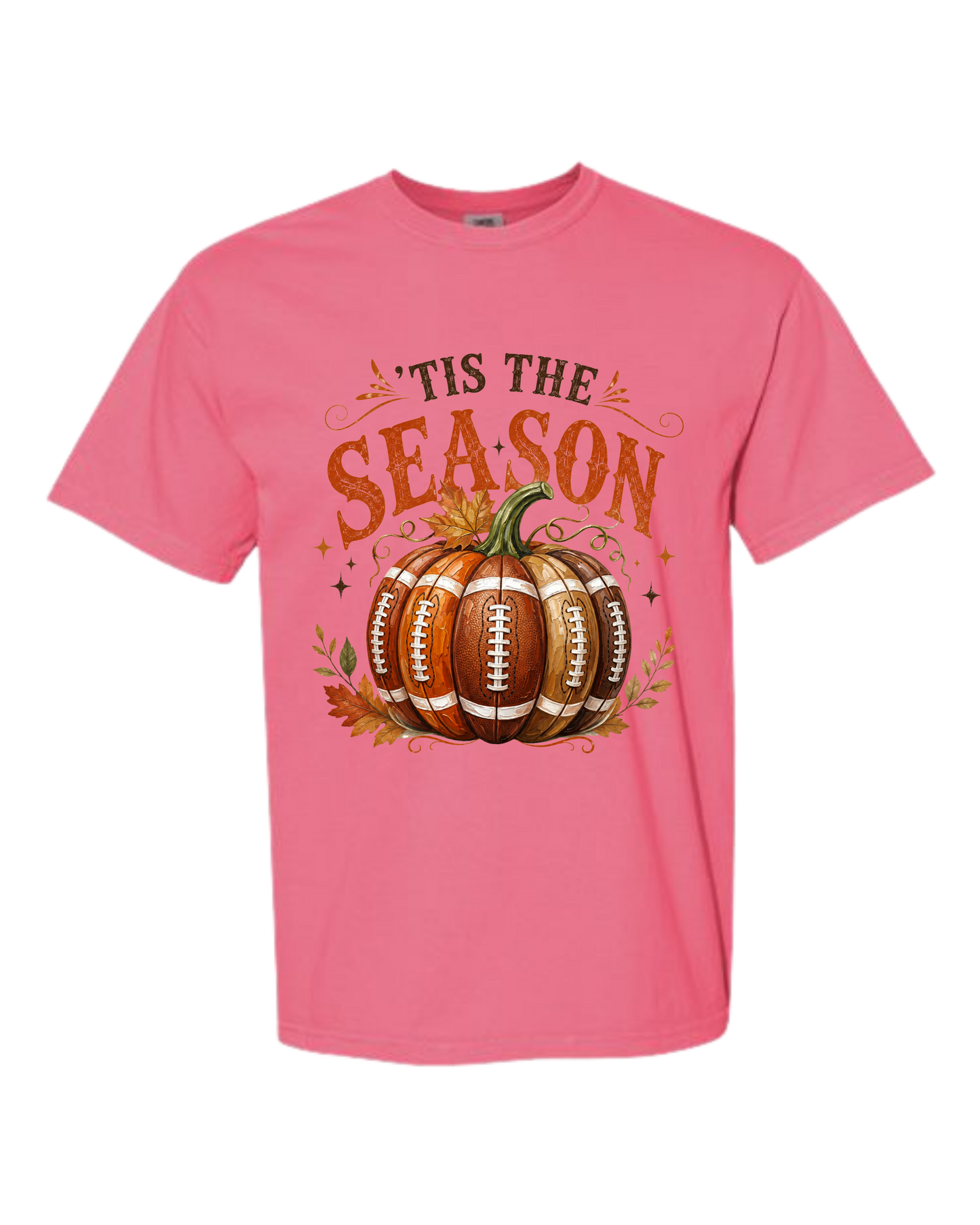 'Tis Football Season - Comfort Colors - Heavyweight Unisex Tee - Pinks & Purples