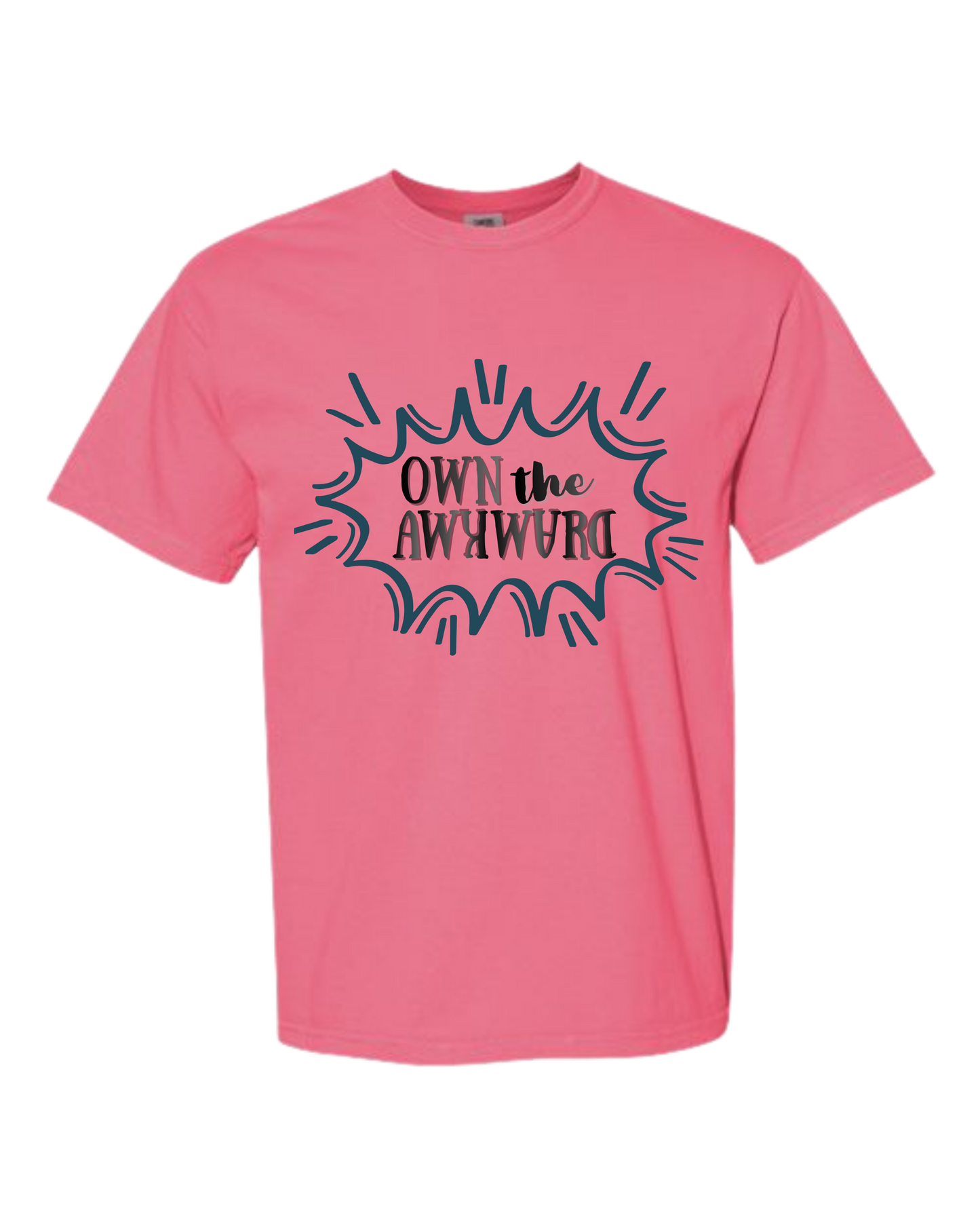 Own the Awkward - Comfort Colors - Heavyweight Unisex Tee - Pinks & Purples