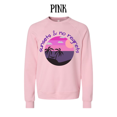 VP - Sunsets & No Regrets - Sponge Fleece Raglan Sweatshirt - Assorted Colors