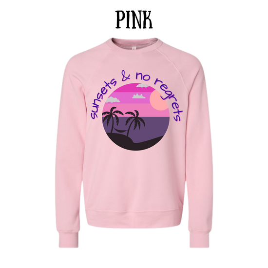VP - Sunsets & No Regrets - Sponge Fleece Raglan Sweatshirt - Assorted Colors