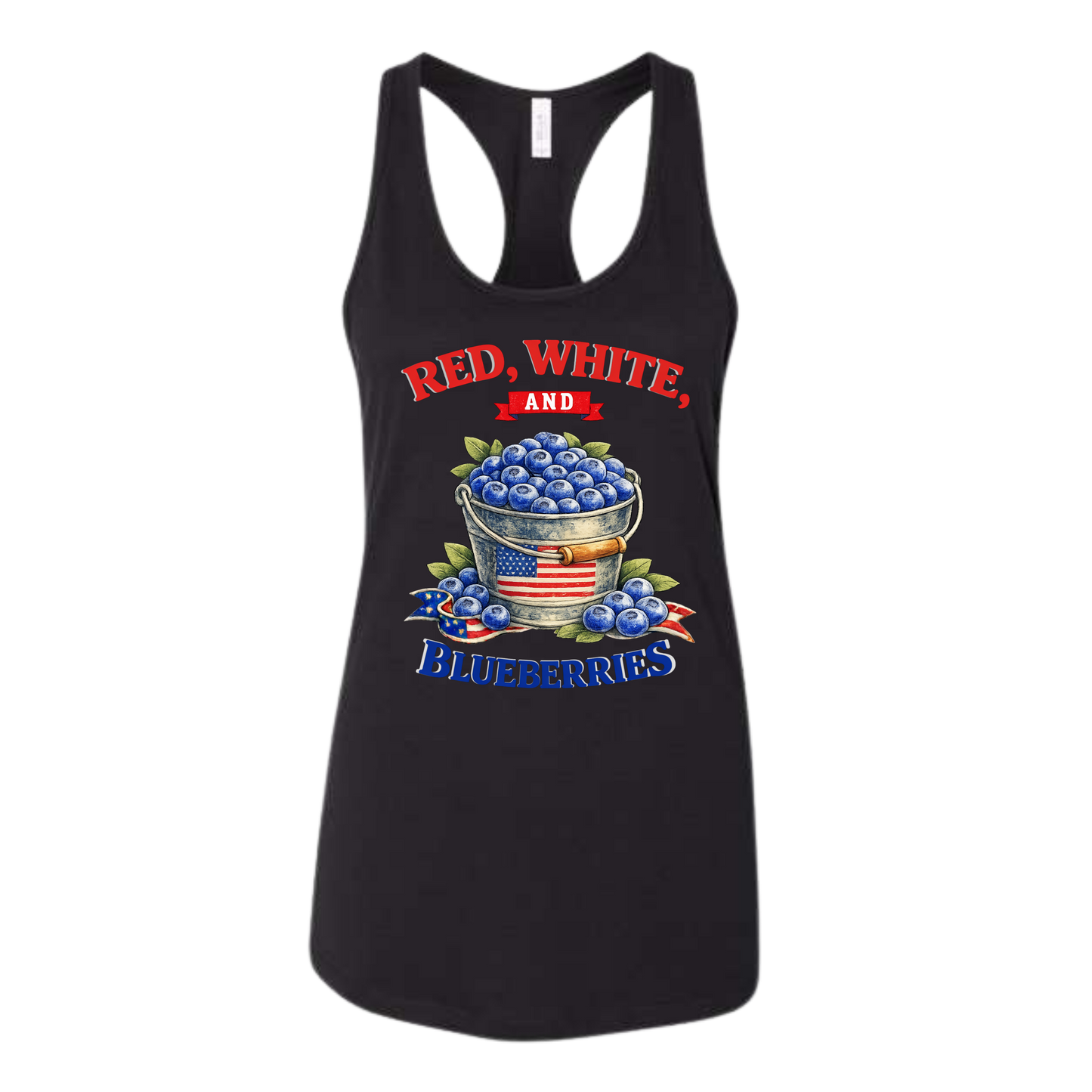 Red, White, And Blueberries - Bella+Canvas - Women's Jersey Racerback Tank