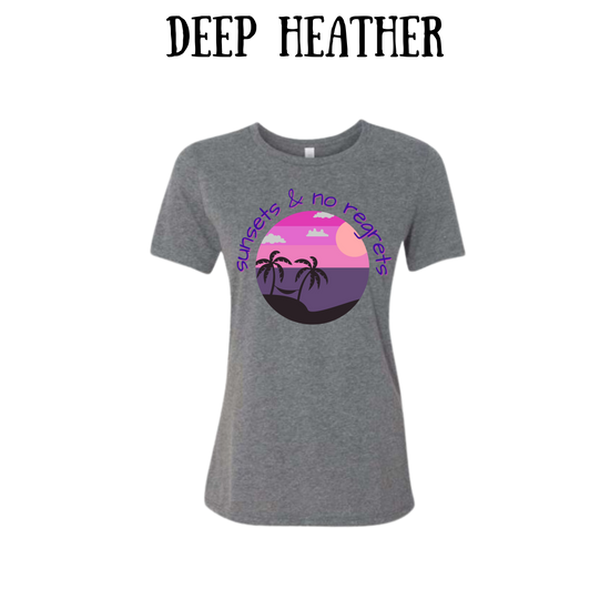 VP - Sunsets & No Regrets - Women's Relaxed Fit Tee - Neutrals