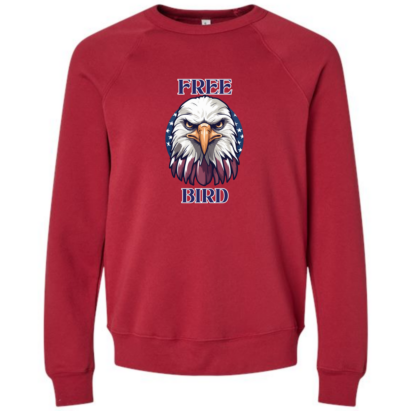 Free Bird - Sponge Fleece Raglan Sweatshirt - Assorted Colors