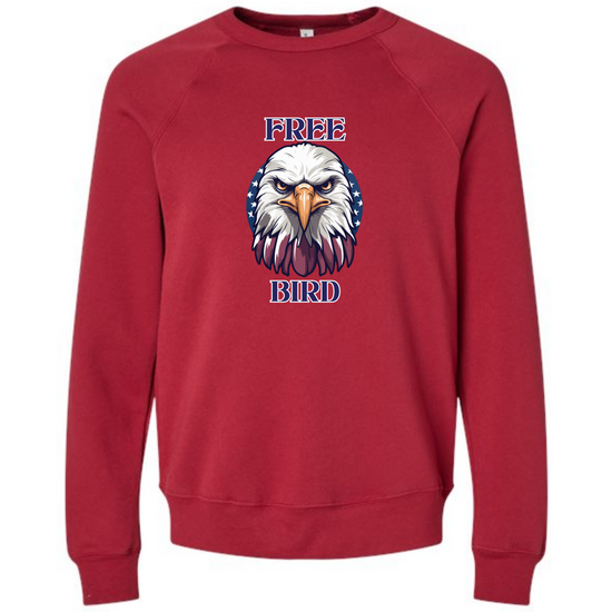 Free Bird - Sponge Fleece Raglan Sweatshirt - Assorted Colors