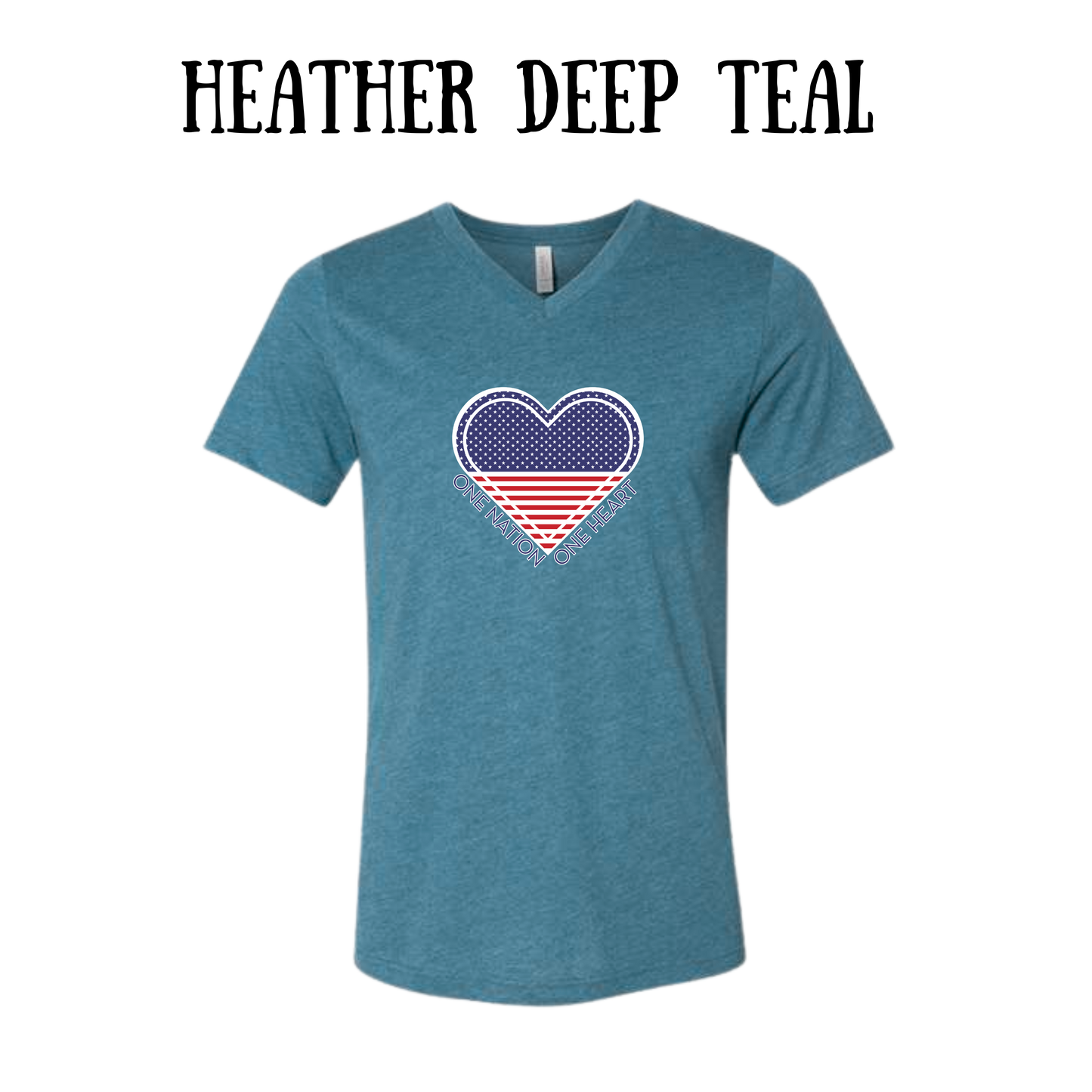 PP - One Nation One Heart - Unisex V-Neck - Assorted Colors
