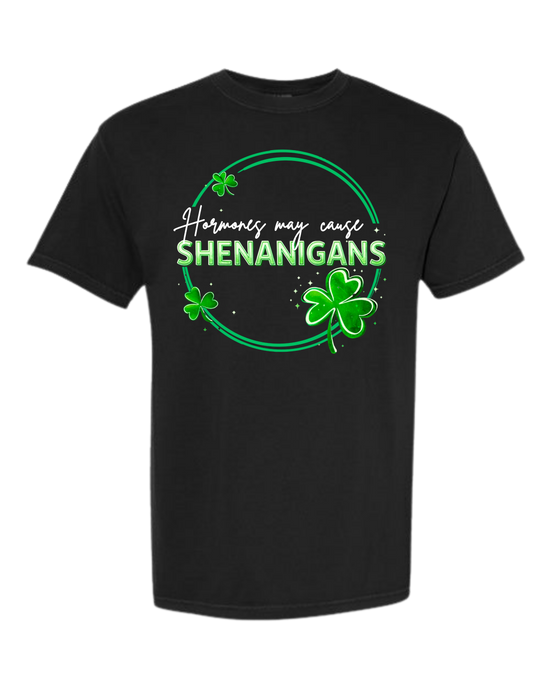Hormones May Cause Shenanigans - Comfort Colors - Heavyweight Unisex Tee - Neutral Colors