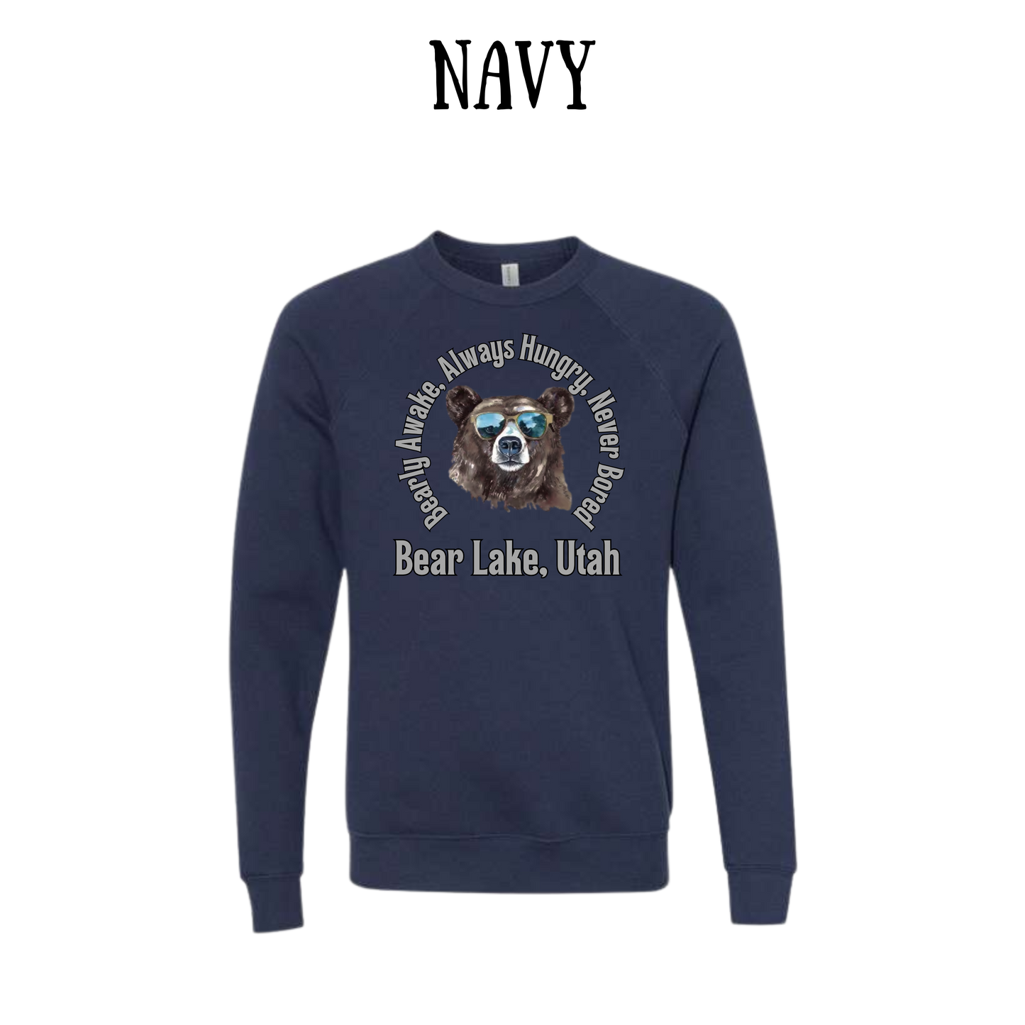 CP - Bear Lake Utah - Sponge Fleece Raglan Sweatshirt - Blues, Purples