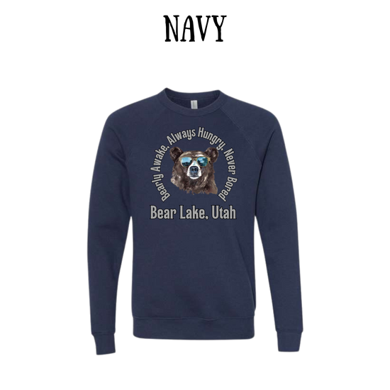 CP - Bear Lake Utah - Sponge Fleece Raglan Sweatshirt - Blues, Purples
