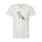 Loves Jesus & America too - Bella+Canvas - Unisex V-Neck - Neutral Colors
