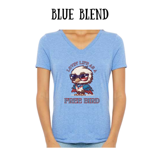PP - Lovin' Life As A Free Bird - Women's V-Neck - Assorted Colors