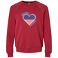 One Nation One Heart - Sponge Fleece Raglan Sweatshirt - Assorted Colors