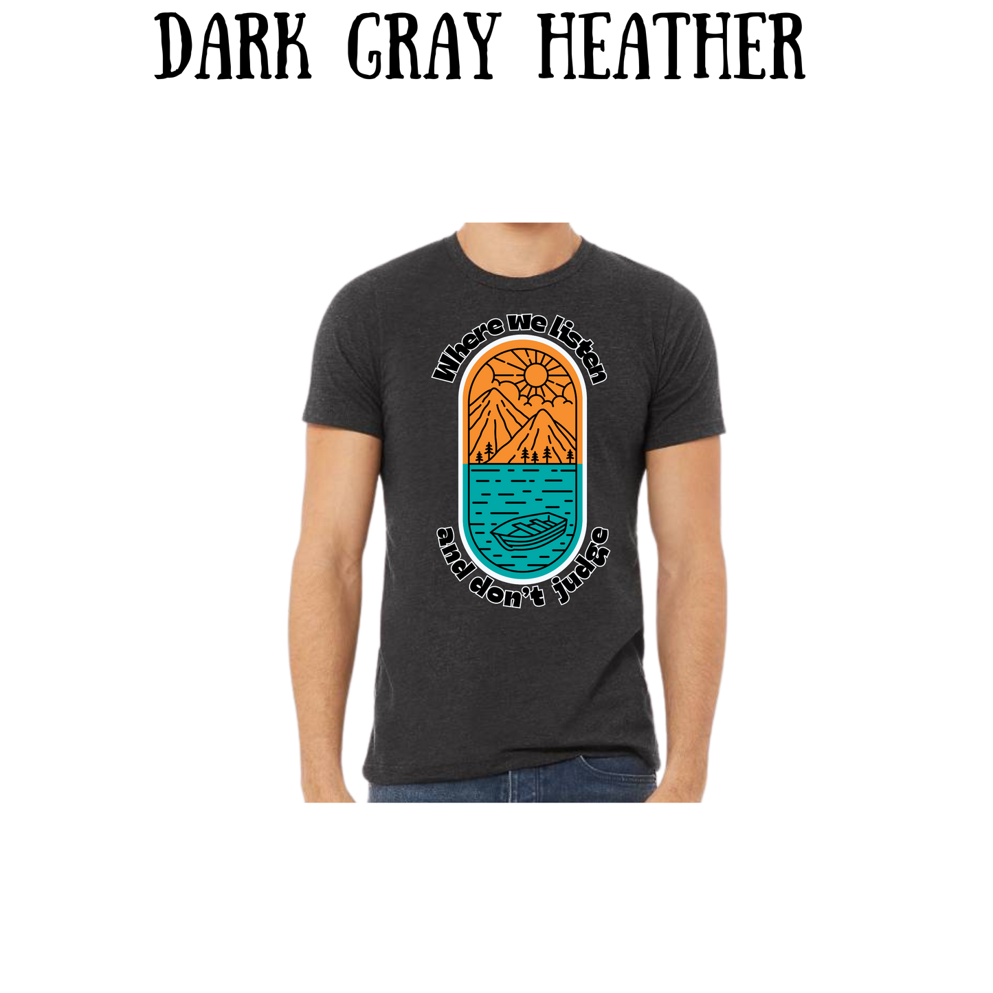 CP - Where We Listen and Don't Judge - Unisex Tee - Pinks, Purples, Neutrals