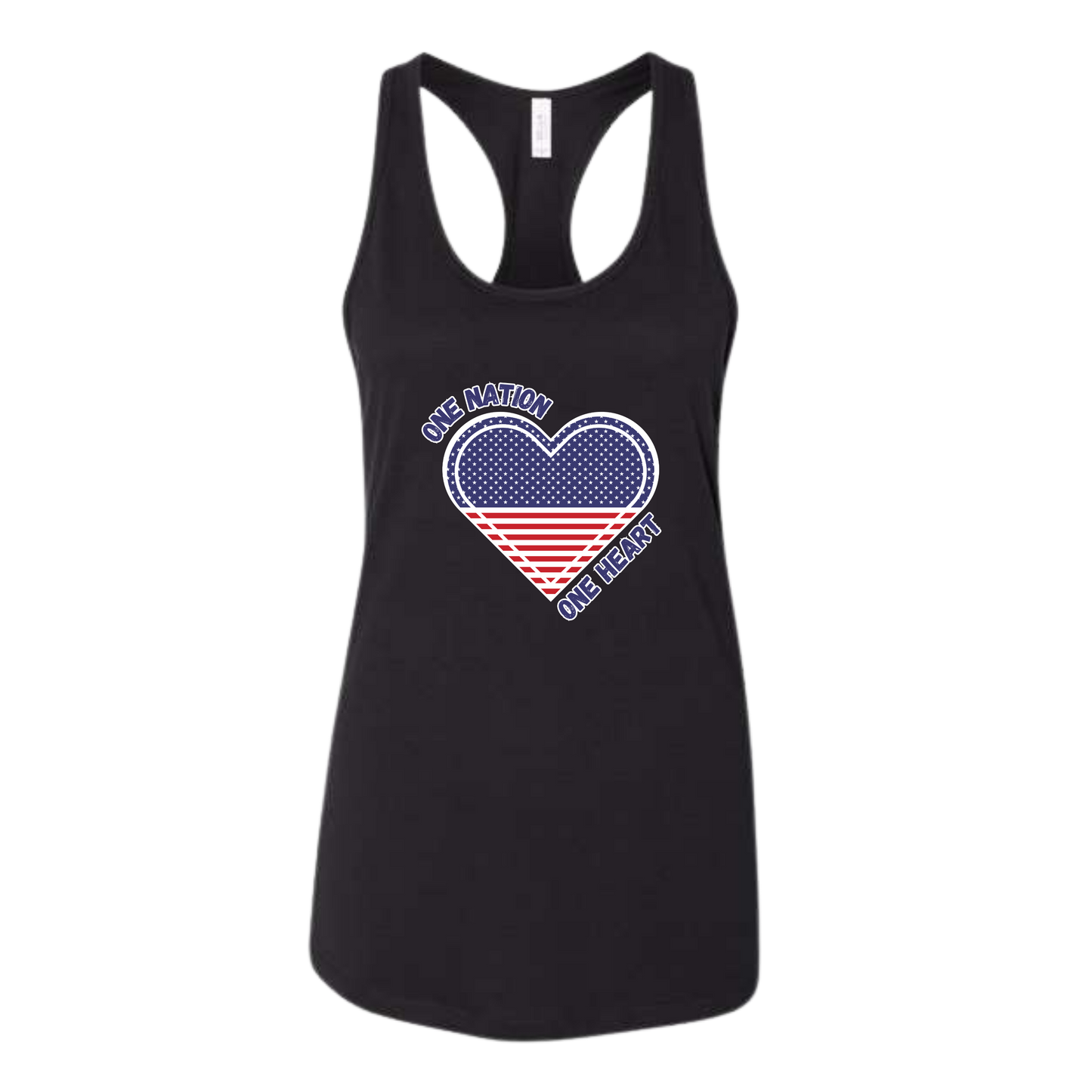 One Nation One Heart - Bella+Canvas - Women's Jersey Racerback Tank