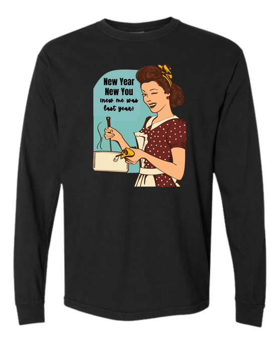 New Year New You - Comfort Colors - Heavyweight Long Sleeve Tee - Neutral Colors