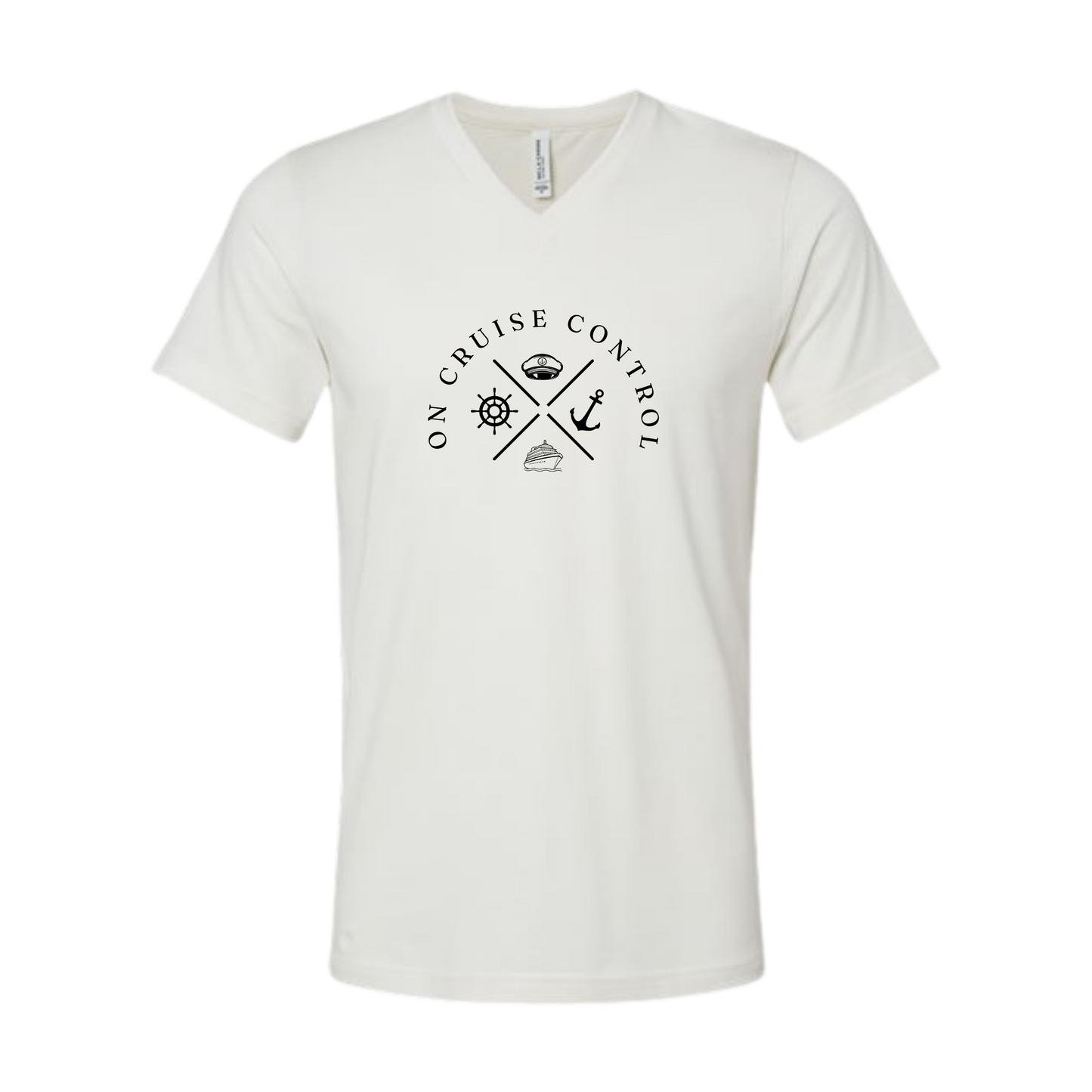 On Cruise Control - Bella+Canvas - Unisex V-Neck - Neutral Colors