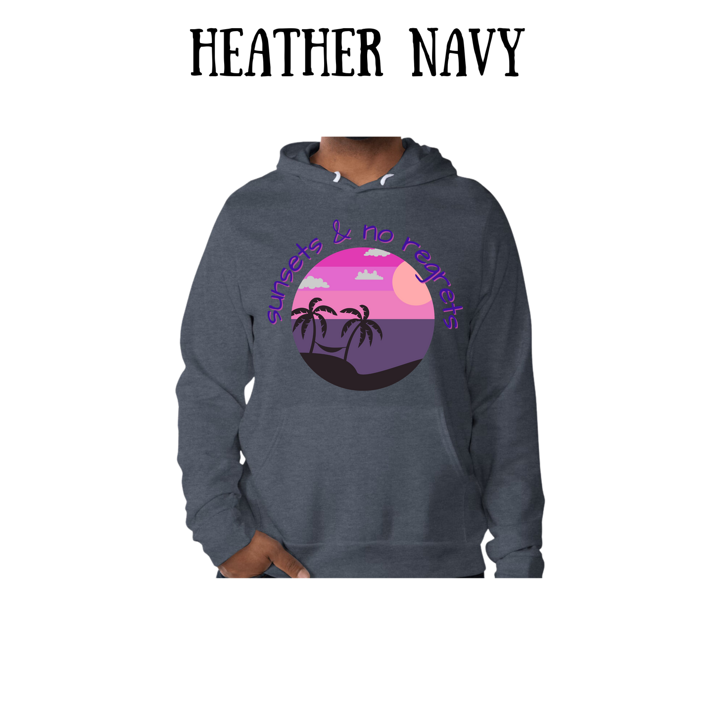 VP - Sunsets & No Regrets - Sponge Fleece Hoodie - Blues, Purples