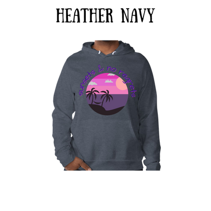 VP - Sunsets & No Regrets - Sponge Fleece Hoodie - Blues, Purples