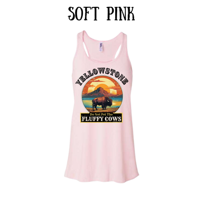CP - Yellowstone: Fluffy Cows - Women's flowy racerback Tank
