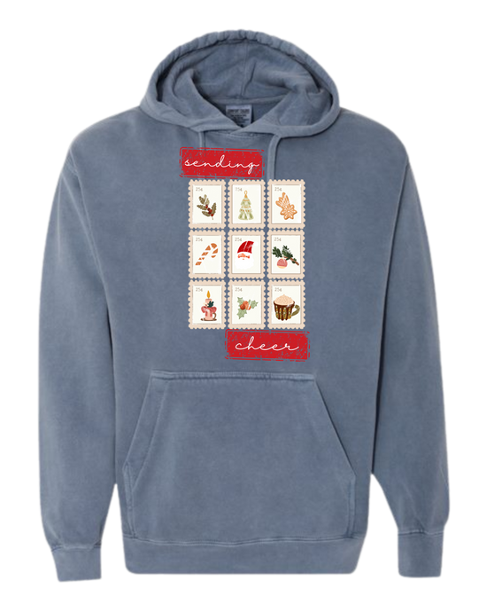 Sending Cheer - Comfort Colors - Hooded Sweatshirt - Assorted Colors