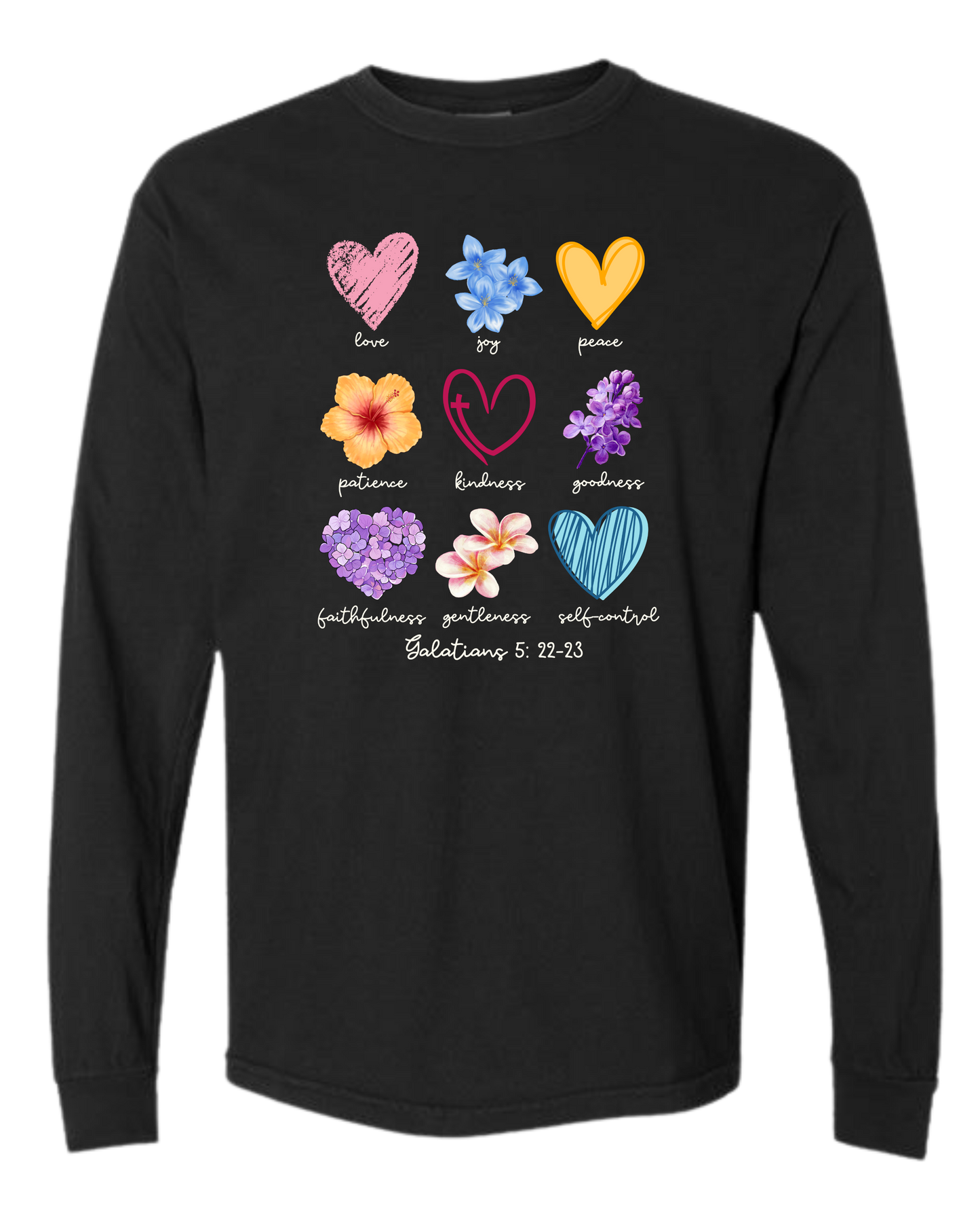 Galatians 5 - Spring - Comfort Colors - Heavyweight Long Sleeve Tee - Neutral Colors