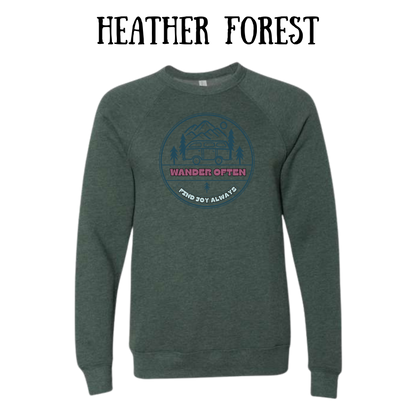 CP - Wander Often - Sponge Fleece Raglan Sweatshirt - Greens, Neutrals