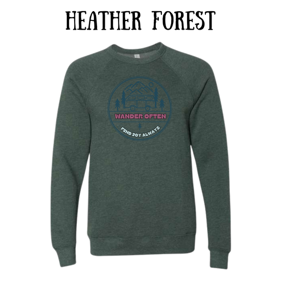 CP - Wander Often - Sponge Fleece Raglan Sweatshirt - Greens, Neutrals