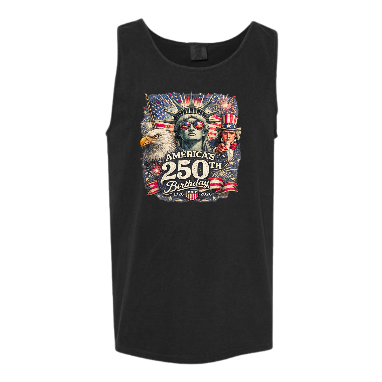 America's 250th Birthday - Comfort Colors - Unisex Tank - Neutral Colors & Blues