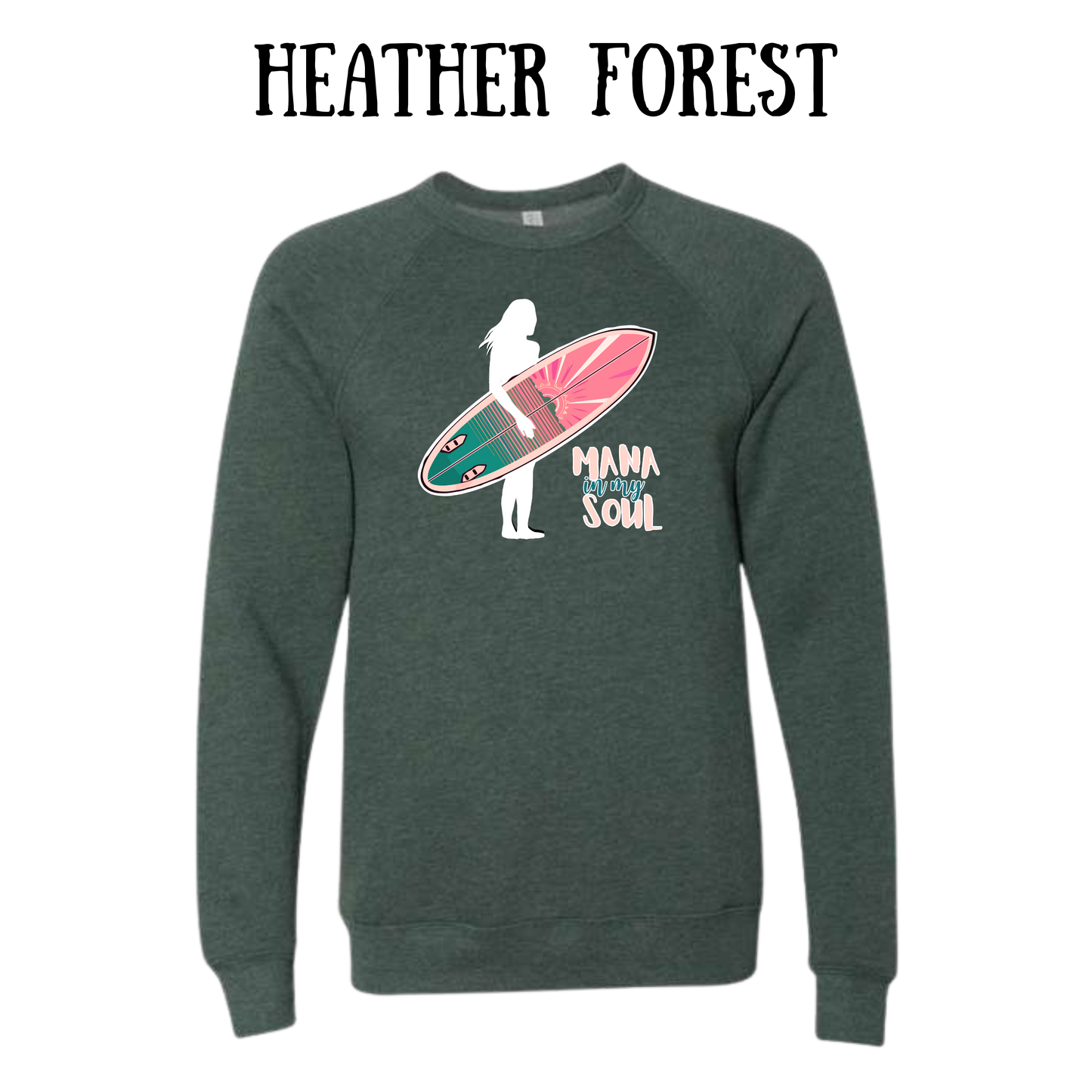 VP - Mana in My Soul - Sponge Fleece Raglan Sweatshirt - Greens, Neutrals