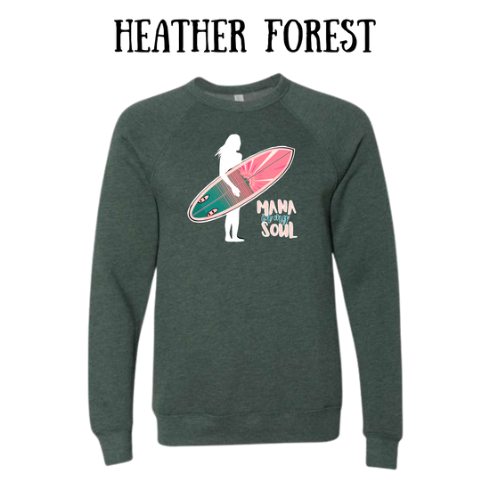 VP - Mana in My Soul - Sponge Fleece Raglan Sweatshirt - Greens, Neutrals