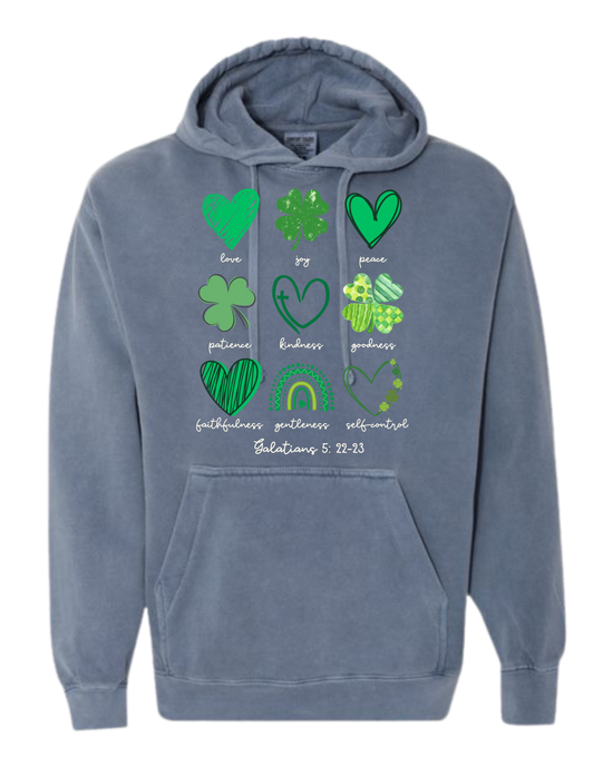 Galatians 5 - St Patrick's Day - Comfort Colors - Hooded Sweatshirt - Assorted Colors