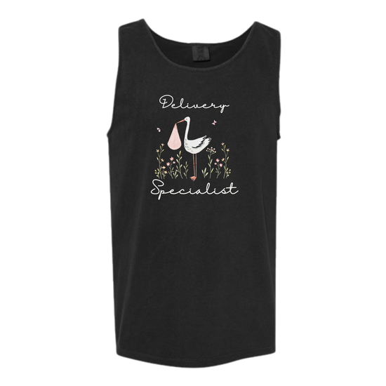 Delivery Specialist - Comfort Colors - Unisex Tank - Neutral Colors & Blues