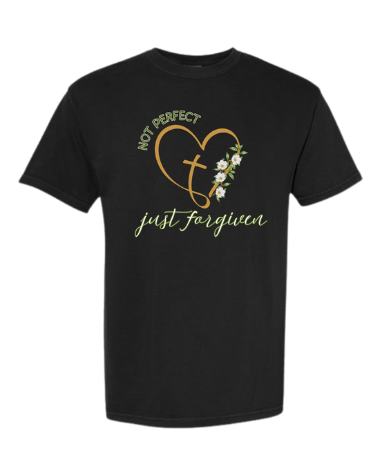 Not Perfect Just Forgiven - Comfort Colors - Heavyweight Unisex Tee - Neutral Colors