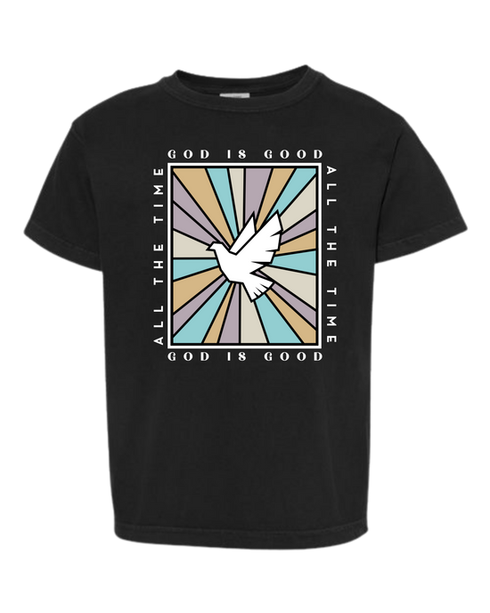 God Is Good - Comfort Colors - Heavyweight Youth Tee - Neutral Colors & Blues